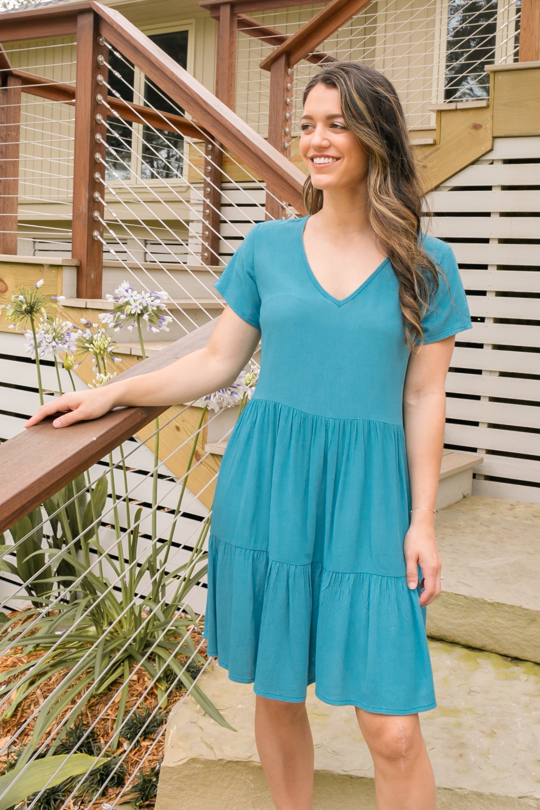 Zoey Dress in Teal