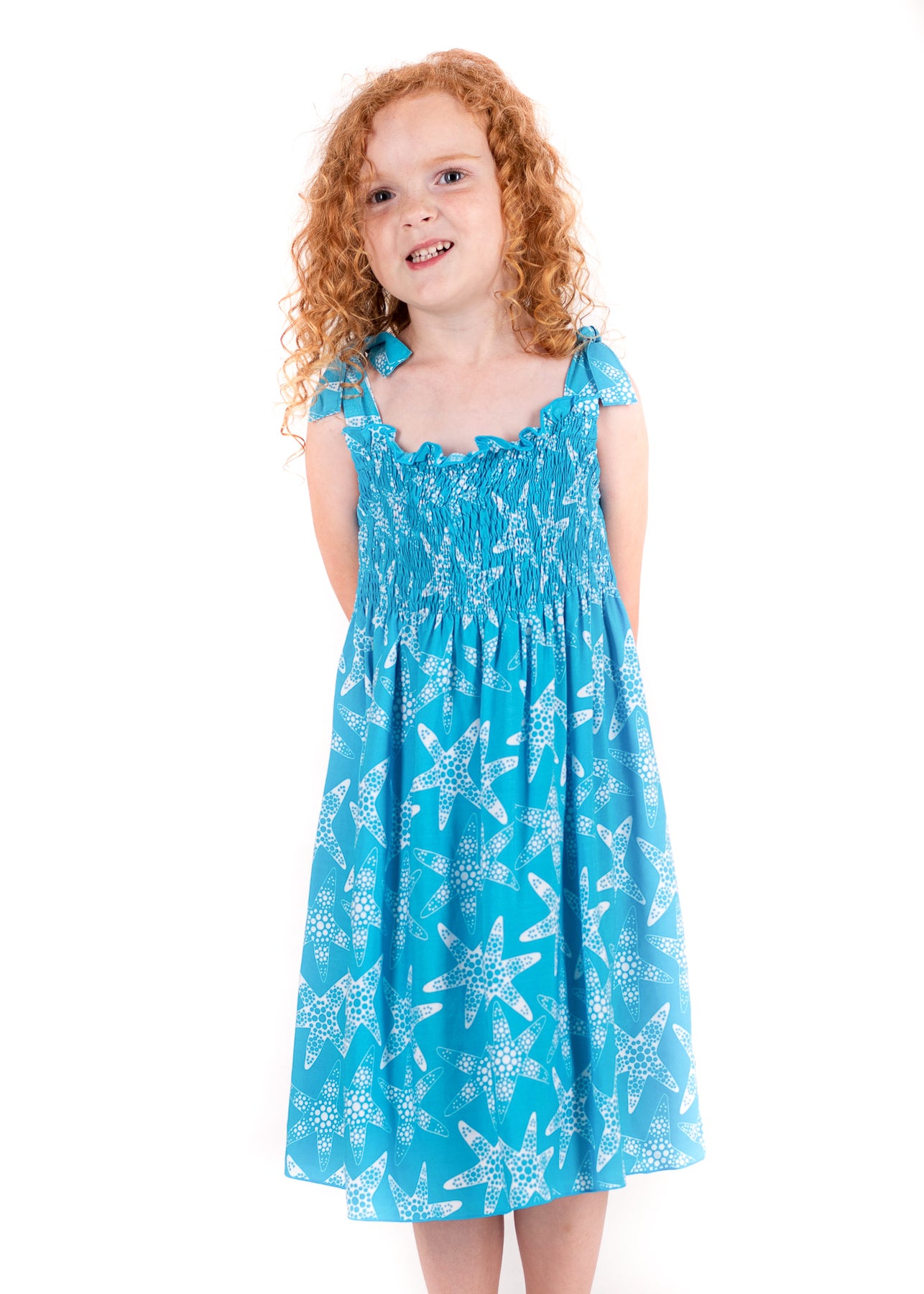 Ella Little Girl Dress | Turquoise Starfish