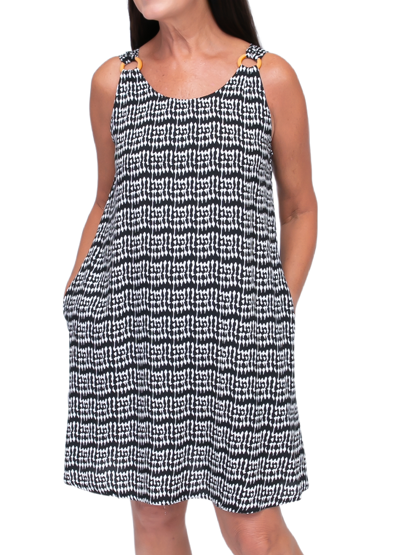 Annie Dress in Black and White