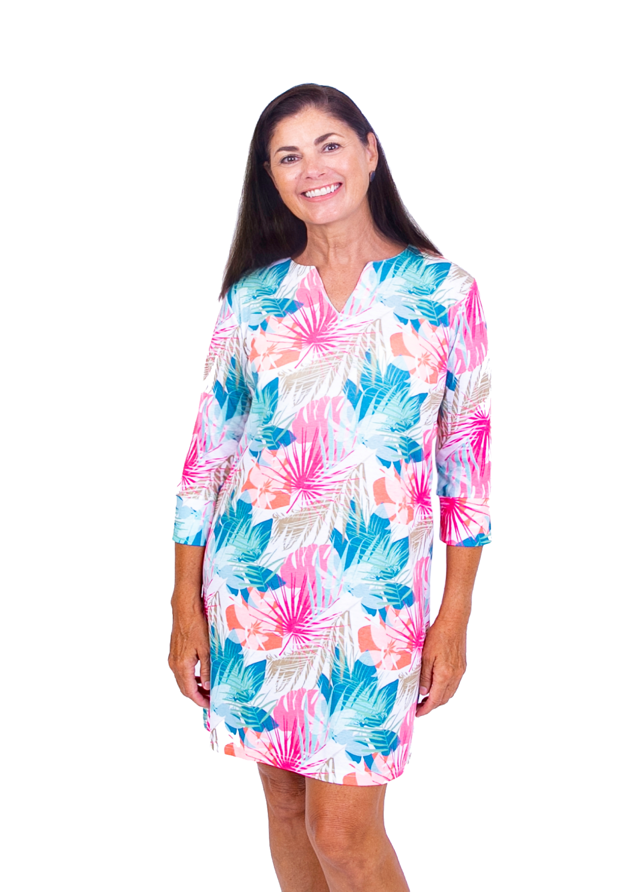 Suzanne Tunic Dress | Aloha Pink