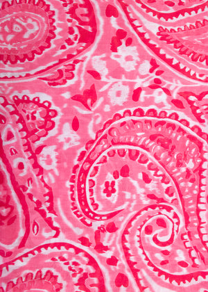 Sarong Cotton | Pink Paisley