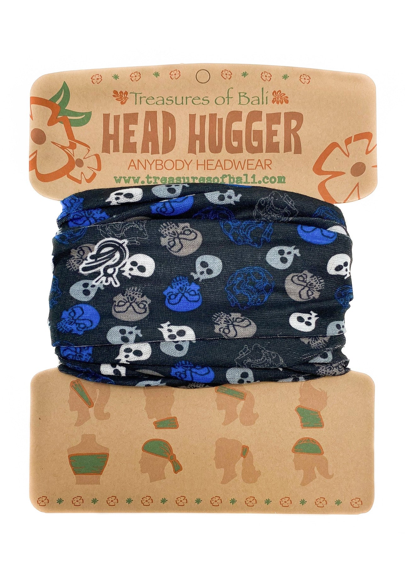 Head Hugger | Blue Skulls