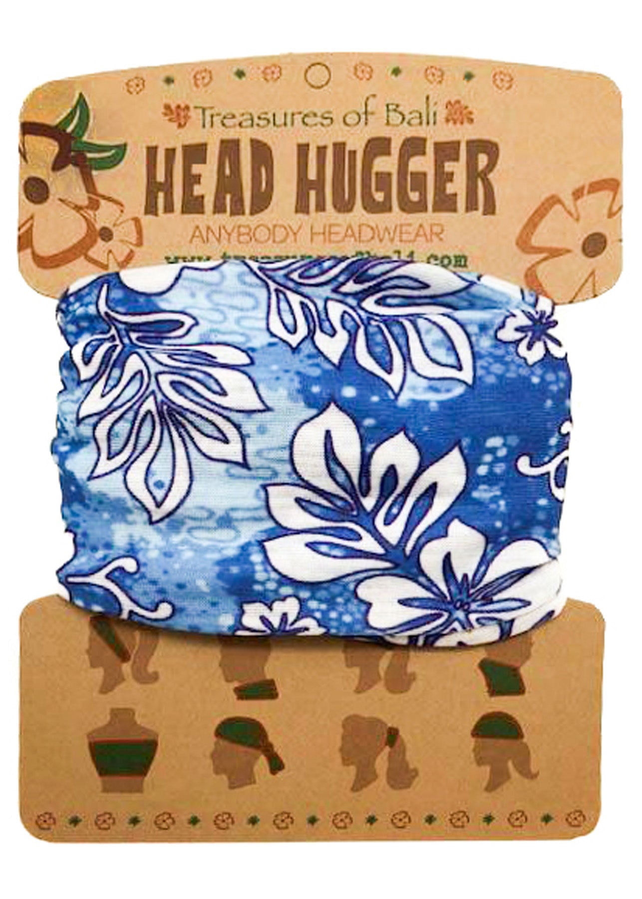Head Hugger | Blue Tropical Leaf