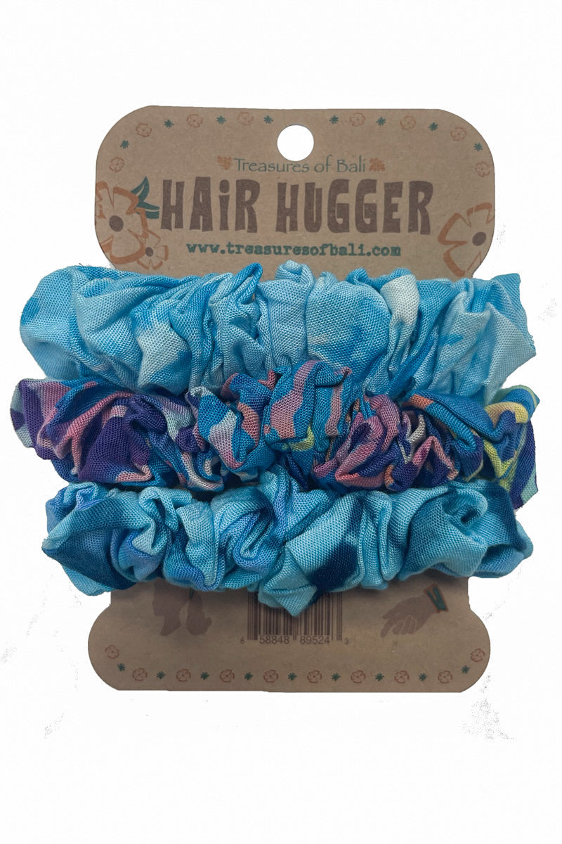 Blue & Purple Scrunchies 3 Pack